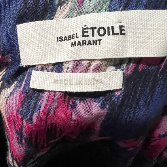 Isabel Marant Monya Printed Cotton Skirt Faded Night size M - Picture 8 of 8